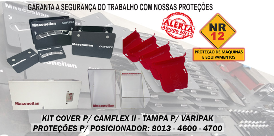 TAMPAS PROTEÇÕES NR12 SPARE VALVES